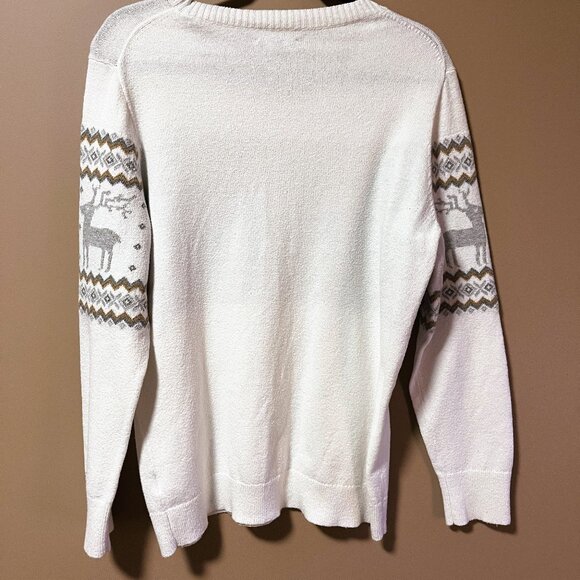 TOMMY HILFIGER Reindeer Cream colour sweater VGUC SZ XL - Picture 8 of 10